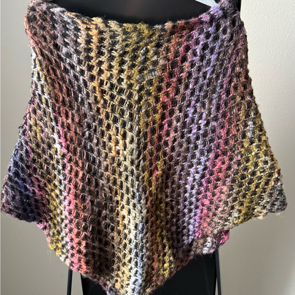Anthropologie Multicolor Knit Poncho